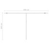 vidaXL Standmarkise Manuell Einziehbar 400x350 cm Anthrazit