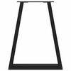 vidaXL Esstischbeine V-Form 2 Stk. Schwarz 60x(72-73,3) cm Stahl