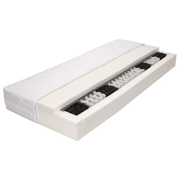 vidaXL Matratze 80 x 200 cm 7 Zonen Taschenfedern 20 cm H2