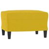 vidaXL Sessel mit Hocker Gelb 60 cm Samt
