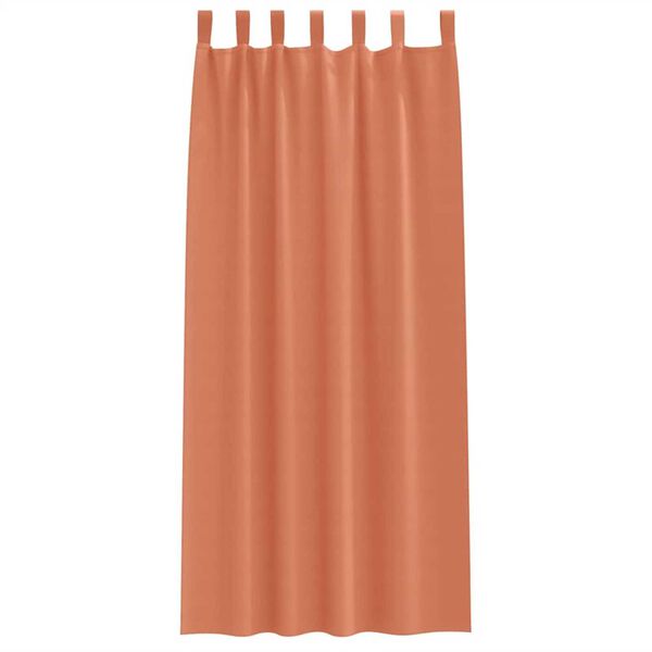 vidaXL Verdunkelungs-Vorh&auml;nge mit Ringen 2 pcs Terrakotta 260 x 140 cm