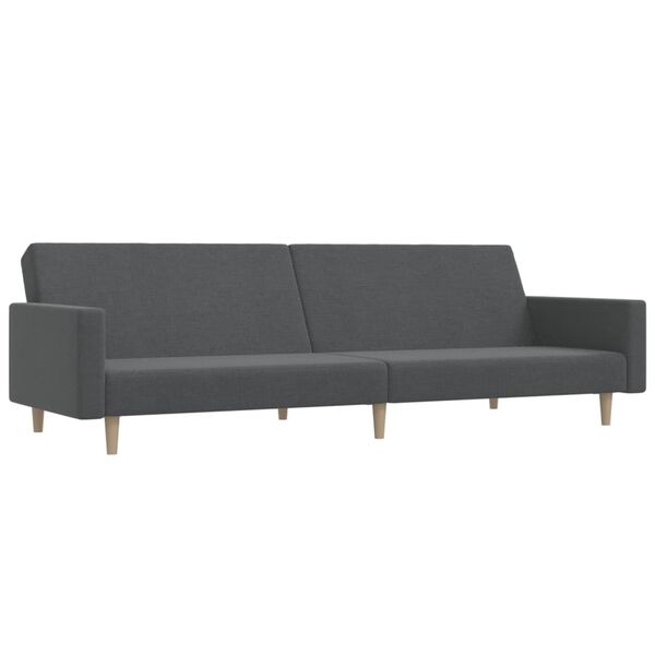 vidaXL Schlafsofa 2-Sitzer Hellgrau Stoff