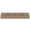 vidaXL Bettgestell mit Matratze mit Matratze 2 pcs Hellbraun PVC