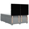 vidaXL Boxspringbett mit Matratze Hellgrau 160x200 cm Stoff