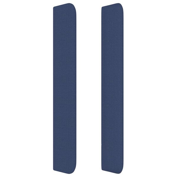vidaXL Kopfteil mit Ohren Blau 147x16x118/128 cm Stoff
