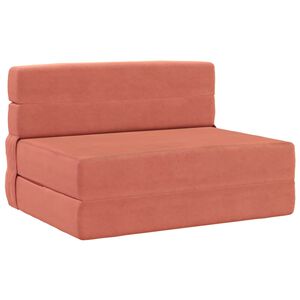 vidaXL Faltbares Sofa Bett Matratze Rot-Orange 70 x 80 x 60 cm Stoff