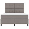 vidaXL Boxspringbett mit Matratze Taupe 160 x 200 cm Stoff