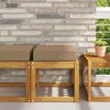 vidaXL Sitzkissen f&uuml;r Outdoor Taupe 40 x 40 x 8 cm 100 % Polyester