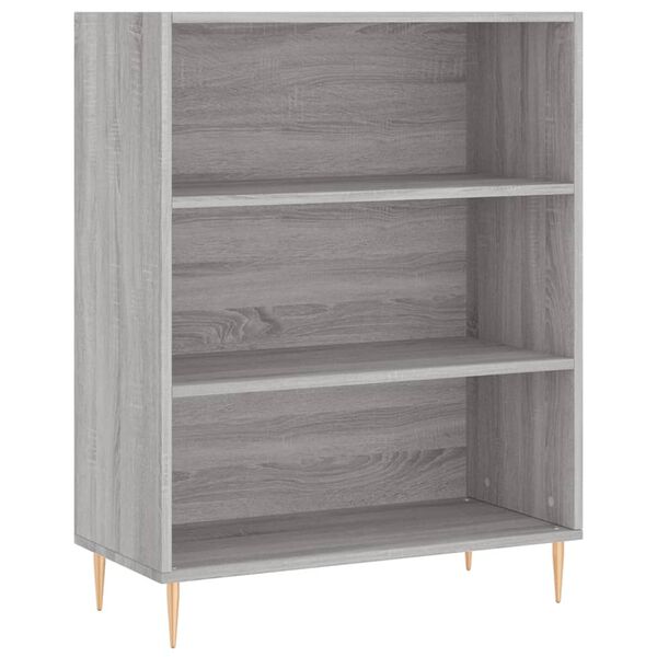 vidaXL B&uuml;cherregal Grau Sonoma 69,5x32,5x90 cm Holzwerkstoff