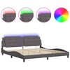 vidaXL Bettgestell mit LED ohne Matratze "Zadar" Grau 200x200 cm