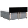 vidaXL Boxspringbett mit Matratze Hellgrau 180x200 cm Stoff