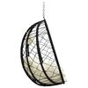 vidaXL H&auml;ngendes Ei-Stuhl Cremewei&szlig; 91,5 x 60 x 110 cm Poly-Rattan