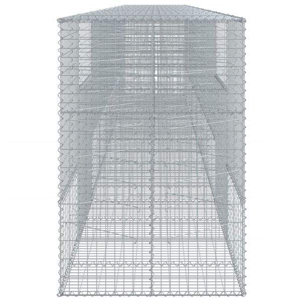 vidaXL Gabione mit Deckel 900x100x150 cm Verzinktes Eisen
