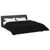 vidaXL Ganzjahresbettdecke Gepolstert Schwarz 200 x 240 cm