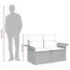vidaXL Gartensofa mit Kissen Braun 141 x 62 x 69cm Poly-Rattan