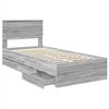 vidaXL Bettrahmen Graues Sonoma 75 x 190 cm Ingenieurs Holz