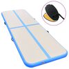 vidaXL Aufblasbare Gymnastikmatte mit Pumpe 400x100x10 cm PVC Blau