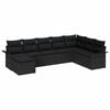 vidaXL Gartensofa-set 8 Stk. Schwarz Poly-Rattan