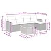vidaXL 6-tlg. Garten-Sofagarnitur mit Kissen Beige Poly Rattan