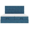 vidaXL Ottoman-Bett mit Matratzen Dunkelblau 200x200 cm Samt