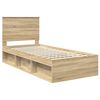vidaXL Bettrahmen Sonoma-Eiche 90 x 190 cm Massives Kiefernholz