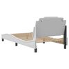 vidaXL Bettgestell "Viana" mit LED ohne Matratze Wei&szlig; 100x203 cm