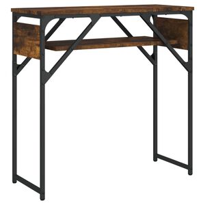 vidaXL Konsolentisch mit Ablage R&auml;uchereiche 75x30x75cm Holzwerkstoff