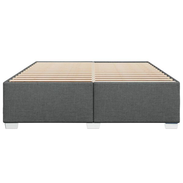 vidaXL Bettgestell ohne Matratze Dunkelgrau 200x200 cm Stoff
