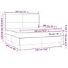vidaXL Boxspringbett mit Matratze Taupe 180x200 cm Stoff