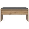 vidaXL Flurbank mit Kissen Artisan-Eiche 83 x 38 x 40 cm