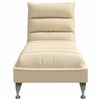 vidaXL Massage-Chaiselongue mit Kissen Creme Stoff