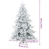 vidaXL K&uuml;nstlicher klappbarer Weihnachtsbaum Wei&szlig; 180 cm PVC und Stahl