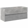 vidaXL 2-tlg. Badm&ouml;bel-Set Betongrau Holzwerkstoff