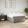 vidaXL Boxspringbett mit Matratze Taupe 140x190 cm Stoff