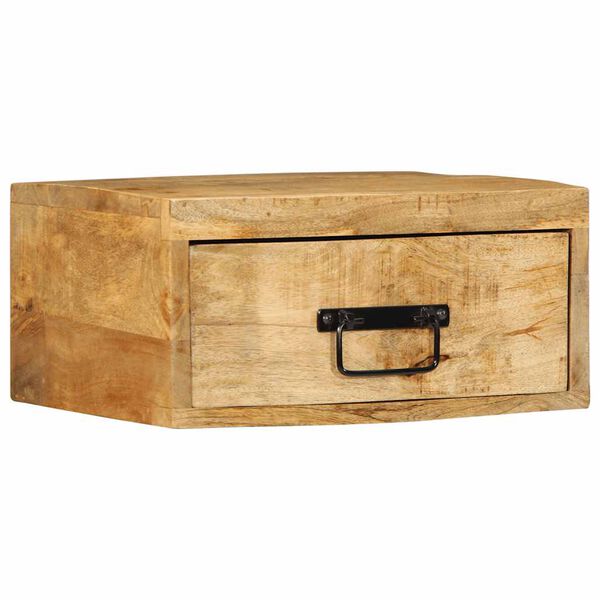 vidaXL Wand-Nachttische 2 Stk. Raues Mangoholz