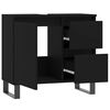 vidaXL Badschrank Schwarz 65x33x60 cm Holzwerkstoff