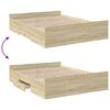 vidaXL Bettgestell mit Schubladen Sonoma-Eiche 140x200cm Holzwerkstoff