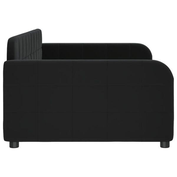 vidaXL Tagesbett Schwarz 100x200 cm Samt