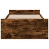 vidaXL Bettgestell mit Schubladen R&auml;uchereiche 75x190 cm Holzwerkstoff