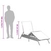 vidaXL Sonnenliegen 2 Stk. mit Tisch Grau Poly Rattan