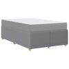 vidaXL Bettrahmen mit Matratze Hellgrau 120 x 200 cm Stoff