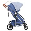vidaXL 3-in-1-Kinderwagen Marineblau Aluminium