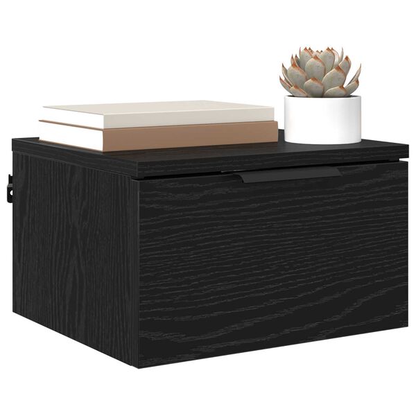 vidaXL Nachttisch Schwarz Eichen-Optik 34 x 30 x 20 cm Holzwerkstoff