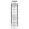 vidaXL Gabionen mit Hochbogen 25 Stk 400x50x140/160cm Verzinktes Eisen
