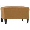 vidaXL Sessel mit Hocker Braun 60 cm Samt