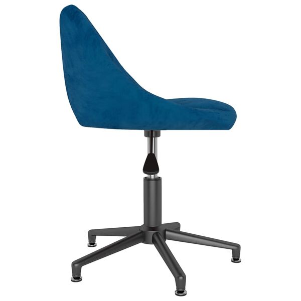 vidaXL Esszimmerstuhl Drehbar Blau Samt
