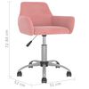 vidaXL Esszimmerst&uuml;hle 6 Stk. Drehbar Rosa Samt