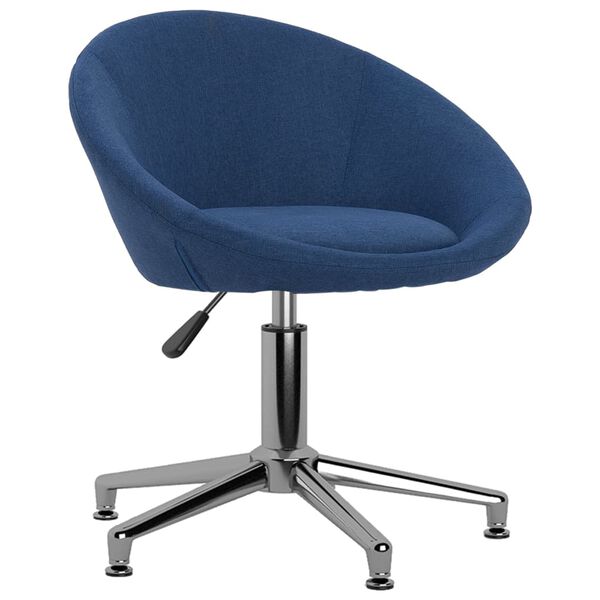 vidaXL Esszimmerst&uuml;hle 2 Stk. Drehbar Blau Stoff
