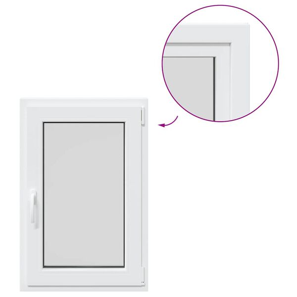 vidaXL Kellerfenster "RISOR" 60x100 cm Drehkipp DIN Rechts Wei&szlig;