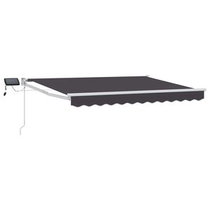 vidaXL Manuelle Gelenkarmmarkise mit LEDs Anthrazit 2,5 x 2 m